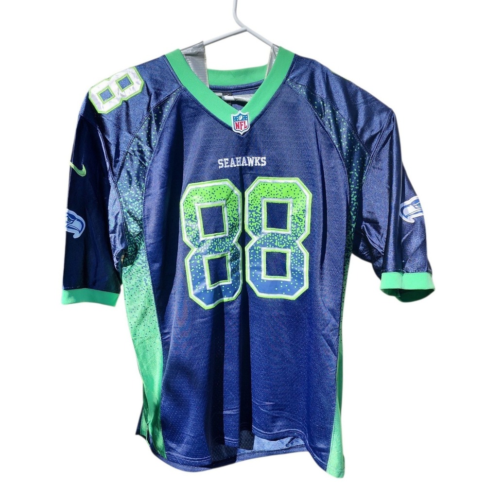 Nike NFL Seattle Seahawks Jimmy Graham 88 Jersey Navy Blue Green Size 52 7279A